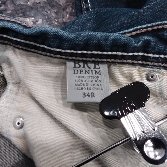 Men's BKE Derick Straight Jeans 34R Waist by approx 30 Leg Pre-owned Blue - Picture 16 of 16